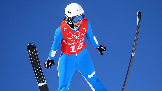 Karolna Indrkov pi trninku na olympijskch hrch v Pekingu.