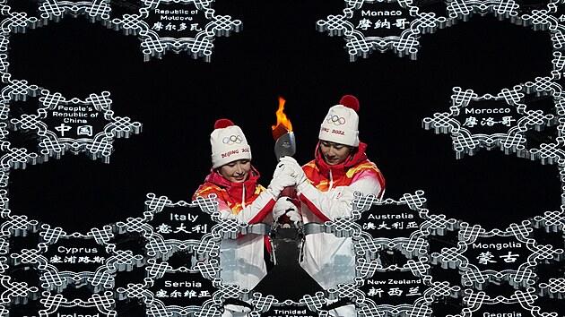 Dinigr I-La-Mu-iang a ao ia-wen pi slavnostnm zahjen olympijskch her v Pekingu.