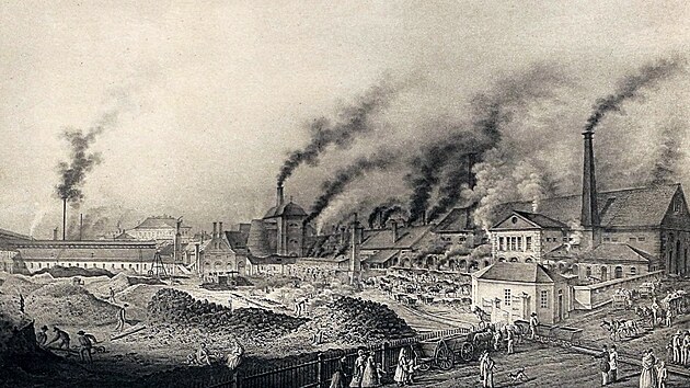 Pohled na Vtkovick elezrny mezi lety 18501860