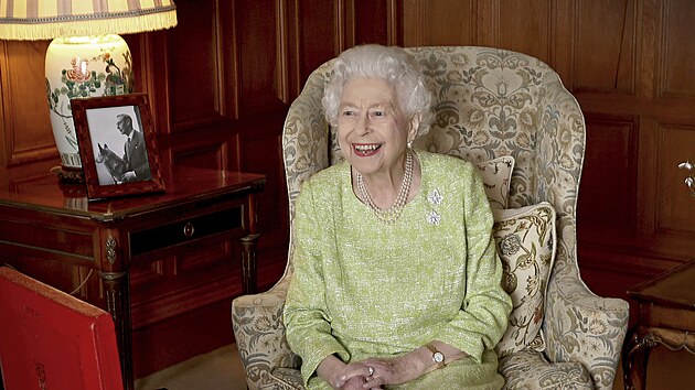 Královna Alžběta II. na snímku z 2. února 2022 z panství Sandringham k platinovému jubileu (70 let na trůnu), které panovnice oslavila 6. února 2022.