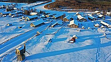Vesnice v Archangelské oblasti (7. prosince 2021)