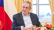 Prezident Miloš Zeman při natáčení diskuse s moderátorkou televize Prima... | na serveru Lidovky.cz | aktuální zprávy