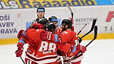 Utkání 44. kola hokejové extraligy: HC Olomouc - HC Verva Litvínov. Radost...