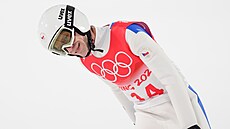 Skokan Roman Koudelka během olympijského finále v Pekingu 2022. (6. února 2022)