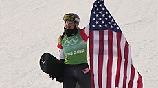 Lindsey Jacobellisová vyhrála snowboardcross žen a získala první zlatou medaili...