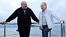 Ruský prezident Vladimir Putin se na luxusní jacht setkal se svým bloruským...