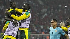 Euforie senegalských fotbalist, kteí se poprvé v historii stali mistry Afriky.