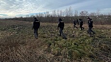 Policejní rojnice v ostravské ásti Hrabvka. Ztraceného mue se povedlo najít...