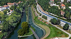Vodácký kanál na řece Svratce poblíž brněnského Anthroposu existuje pouze na...