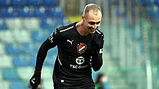 Ostravský útoník Jií Klíma se raduje z gólu.