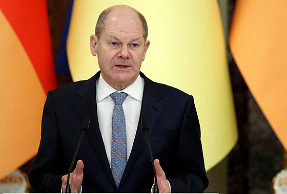 N�mecký kanclé� Olaf Scholz (14. února 2022)