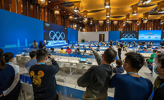 Main Media Center v Olympijském parku v Pekingu 2022.