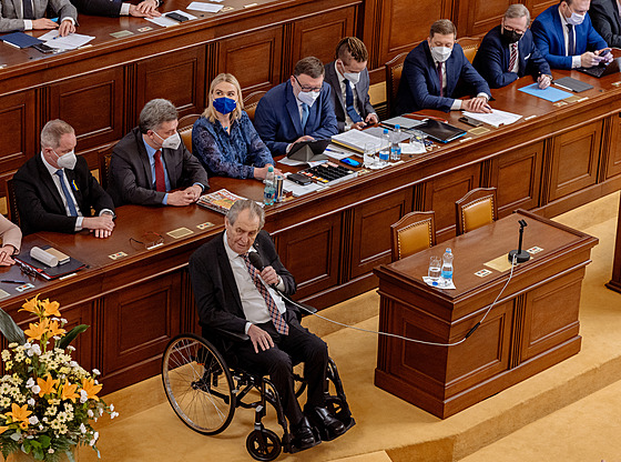 Prezident Milo Zeman vystoupil ve snmovn ped projednáváním rozpotu.