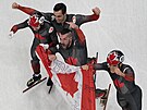 Muskou tafetu v rychlobruslení na krátké dráze v Pekingu vyhrála Kanada ve...