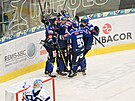 Hokejová extraliga, 44. kolo, Kladno - Kometa Brno. Hokejisté Kladna se radují...