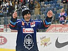 Hokejová extraliga, 44. kolo, Kladno - Kometa Brno. Jaromír Jágr slaví výhru.