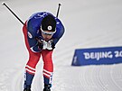 Michal Novák z eské republiky v akci na ZOH v Pekingu 2022. (11. února 2022)