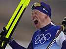 Iivo Henrik Niskanen z Finska, bhem soute mu v klasickém lyování na 15 km...
