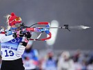Biatlonistka Markéta Davidová na ZOH v Pekingu 2022. (11. února 2022)