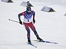 Marte Olsbuová Röiselandová z Norska ve stíhacím závodu na ZOH v Pekingu 2022....