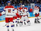 Olympijský turnaj v ledním hokeji. esko - výcarsko. Na snímku smutný a...
