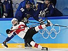 Finsko - výcarsko. Hokejistky bojují o bronzové medaile. (16. února 2022)