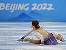 Elika Bezinová z eské republiky soutí na ZOH 2022 v Pekingu. (17. února...