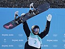 Synnott Zoi Sadowskiová z Nového Zélandu bhem finále Big Airu na olympijských...