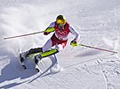 Rakuan Johannes Strolz bhem prvního kola olympijského slalomu.