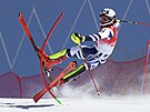 Jan Zabystan v prvním kole olympijského slalomu.