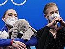 Natálie a Filip Taschlerovi bhem volných tanc na olympijských hrách v Pekingu.