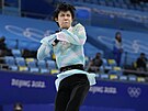Juzuru Hanju ve volné jízd na olympijských hrách v Pekingu.