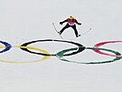 Jarl Magnus Riiber v závod sdruená na velkém mstku na olympijských hrách v...