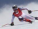 Isabella Wrightová v kombina�ním sjezdu na olympijských hrách v Pekingu.