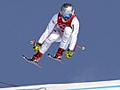 Ester Ledecká v kombina�ním sjezdu na olympijských hrách v Pekingu.