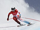 Michelle Gisinová v kombina�ním sjezdu na olympijských hrách v Pekingu.