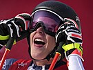 Keely Cashmanová po kombina�ním sjezdu na olympijských hrách v Pekingu.