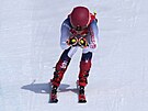 Mikaela Shiffrinová v kombina�ním sjezdu na olympijských hrách v Pekingu.