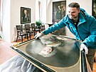 Kasteln Libor vec ukazuje portrt Jana Michaela porka (10. 2. 2022).