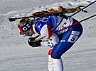 Lucie Charvátová bhem olympijského závodu tafet