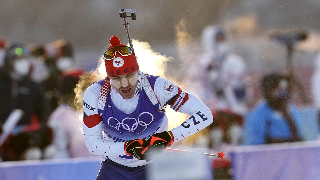 Michal Krmá v závodu na 15 kilometr na ZOH v Pekingu 2022. (18. února 2022)