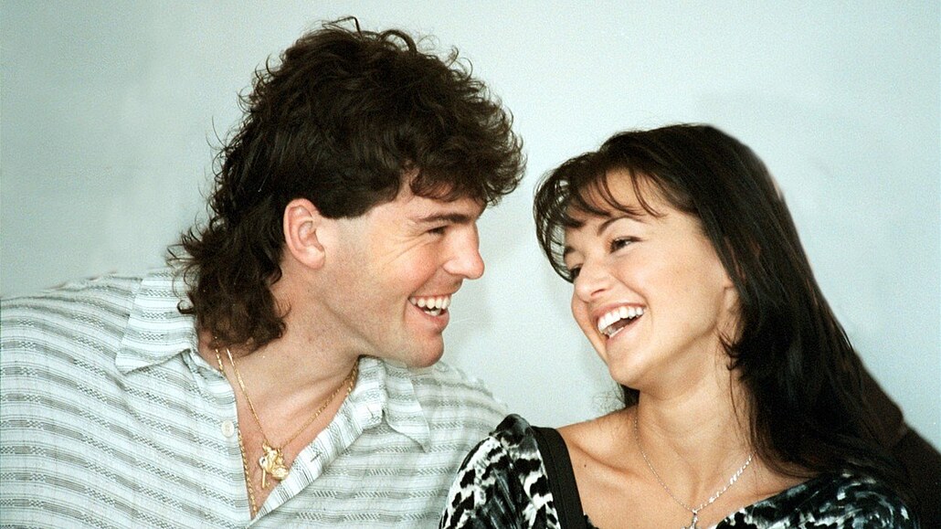 Jaromír Jágr a Iva Kubelková (1. srpna 1998)