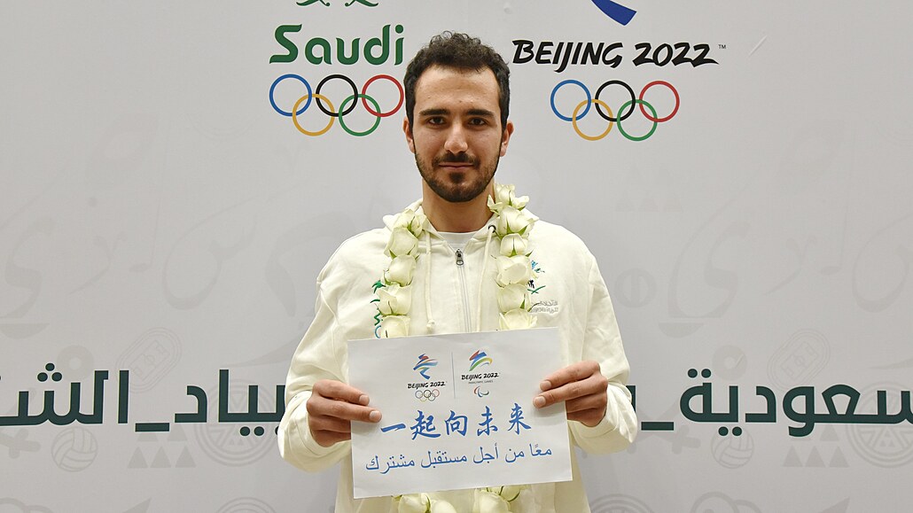 Fayik Abdi, první Saúd na zimní olympiád.