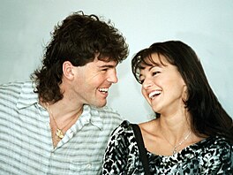 Jaromír Jágr a Iva Kubelková (1. srpna 1998)