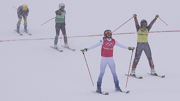Sandra Nslundov ze vdska ovldla olympijsk zvod skikrosaek.