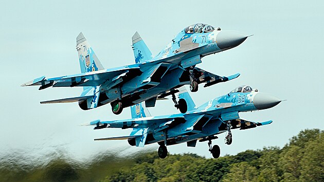 Stroje Su-27 ukrajinskho letectva