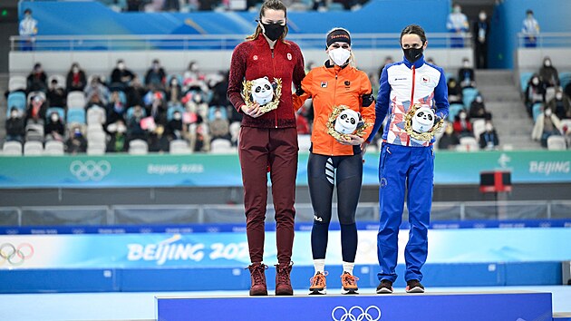 Martina Sblkov na ptikilometrov trati vybojovala bronz v Pekingu 2022. (10. nora 2022)