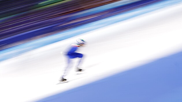 Rychlobruslen na krtk drze  1500 m eny na ZOH v Pekingu 2022. Italka v akci. (16. nora 2022)