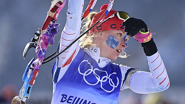 Mark�ta Davidov� v akci na ZOH v Pekingu 2022. (18. �nora 2022)