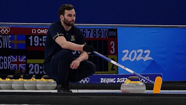 Finle muskho curlingovho turnaje mezi vdskem a Velkou Britni na ZOH v Pekingu 2022. (19. nora 2022)